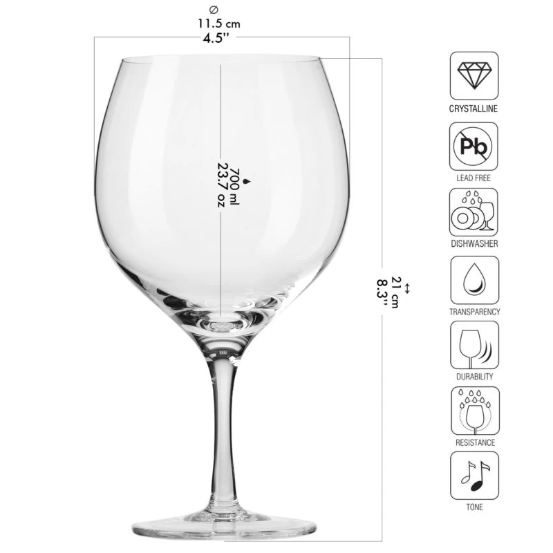 Krosno Harmony Grands Verres à Gin 7 Krosno Harmony Grands Verres à Gin – Image 7