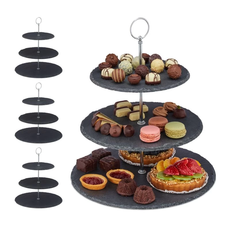 Présentoir Apéritif 3 étages En Lot De 4 1 Présentoir Apéritif 3 étages En Lot De 4