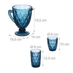 Lot De 7 Verres Bleus -Entrez dans ma vaisselle. 0b99493695b644a9a6db21542043b5f2