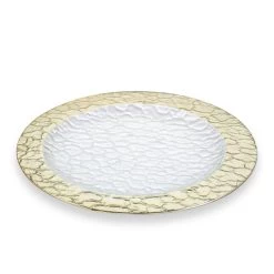 Plat De Service Avec Bord Doré