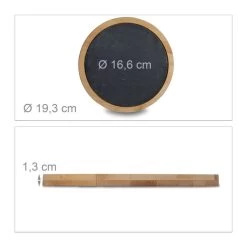 Plateau Rond De Service Bambou Ardoise -Entrez dans ma vaisselle. 0f92fb168dd046bf99bfee6a0862d583