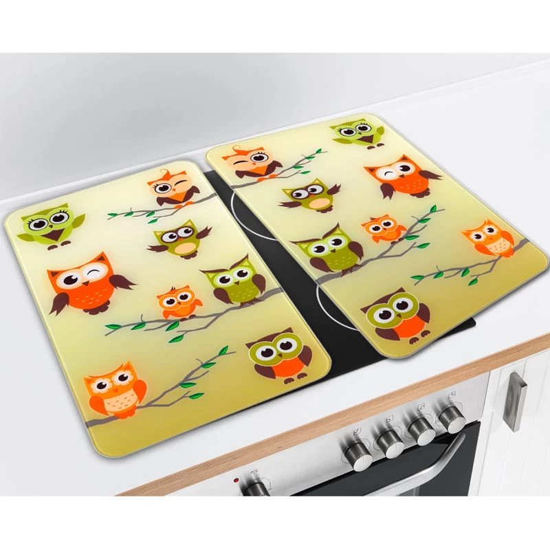 Wenko Couvre-plaques Chouettes (2 él.) 2 Wenko Couvre-plaques Chouettes (2 él.) – Image 2