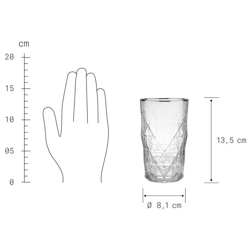Verres à Cocktail UPSCALE (lot De 6) 3 Verres à Cocktail UPSCALE (lot De 6) – Image 3