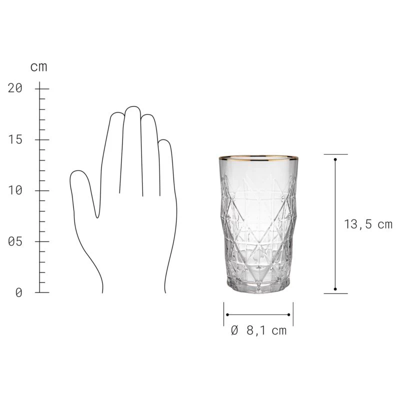 Verres à Cocktail UPSCALE (lot De 6) 6 Verres à Cocktail UPSCALE (lot De 6) – Image 6