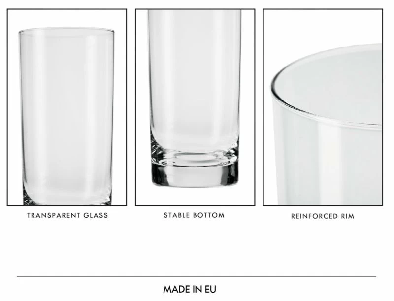 Krosno Blended Grands Verres à Boire 4 Krosno Blended Grands Verres à Boire – Image 4