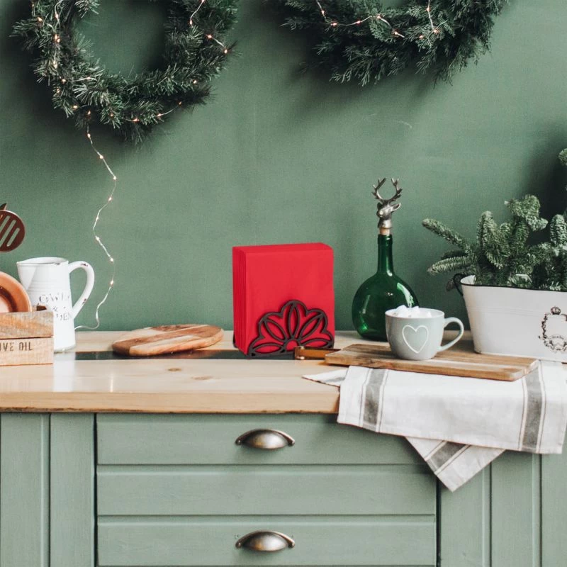 3x Porte-serviettes Fonte De Fer Fleurs 2 3x Porte-serviettes Fonte De Fer Fleurs – Image 2