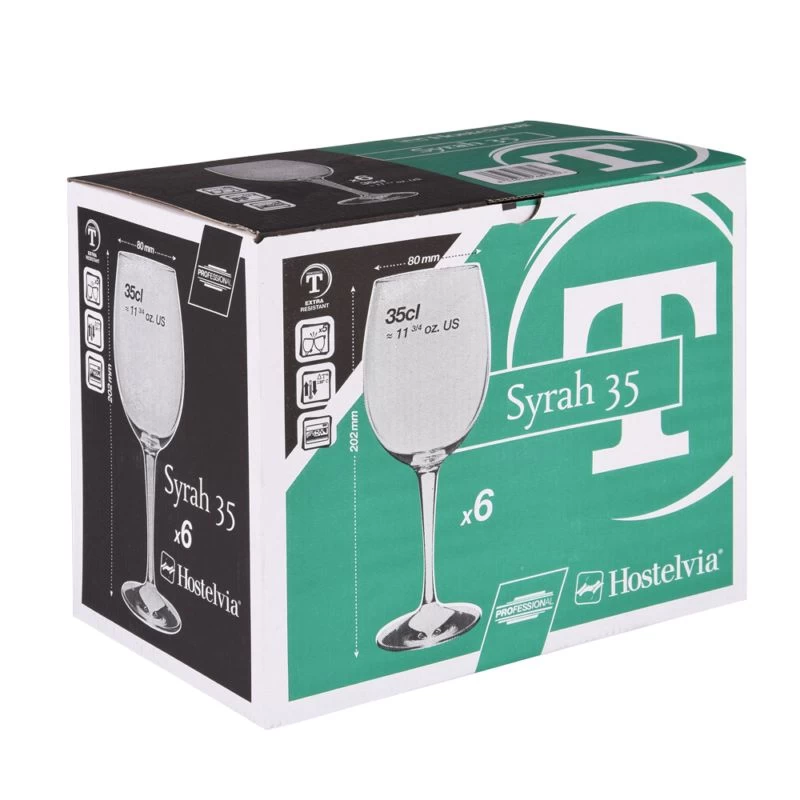 Verres à Pied Trempés Syrah X6 2 Verres à Pied Trempés Syrah X6 – Image 2