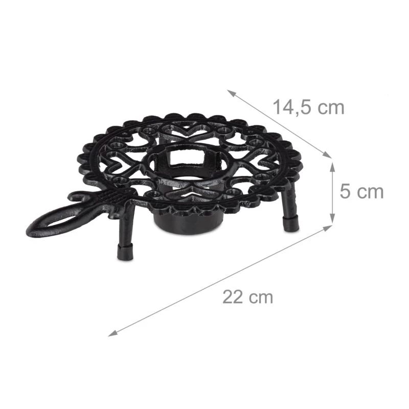 4x Chauffe-théières En Fonte De Fer 8 4x Chauffe-théières En Fonte De Fer – Image 8