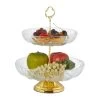 Serviteur Fruits En Verre Avec 2 étages