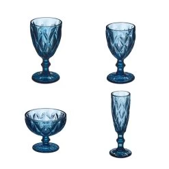 Lot De 7 Verres Bleus -Entrez dans ma vaisselle. 5d791f39fd8546789a608366cfe42aed