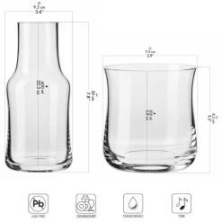 Krosno Splendour Set De Nuit En Verre -Entrez dans ma vaisselle. 652494b643064461a518cee6e72ad23d