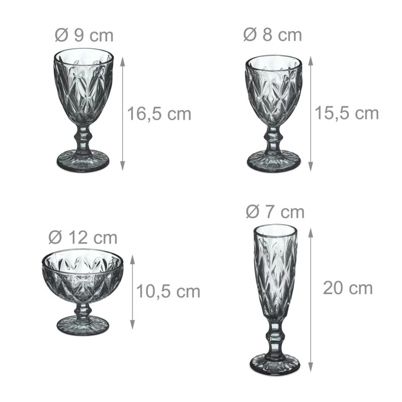 Lot De 7 Verres Gris 8 Lot De 7 Verres Gris – Image 8