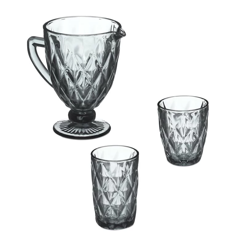 Lot De 7 Verres Gris 6 Lot De 7 Verres Gris – Image 6