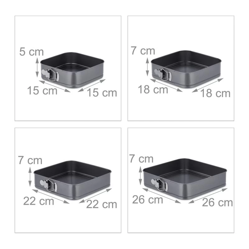 Lot De 4 Moules Carrés 6 Lot De 4 Moules Carrés – Image 6