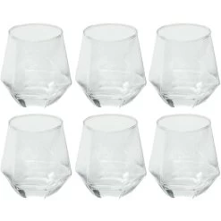 Verre En Forme Diamant 30 Cl (Lot De 6)