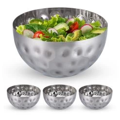 4x Saladiers Argentés Ø 20 Cm