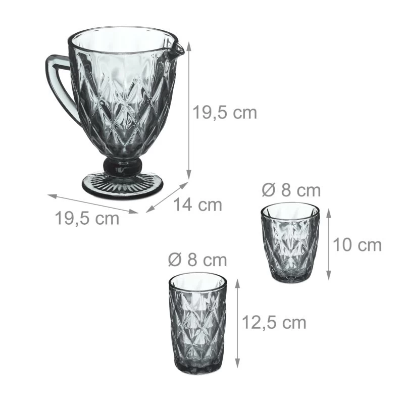 Lot De 7 Verres Gris 9 Lot De 7 Verres Gris – Image 9