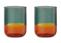 Lot De 2 Verres Bicolore