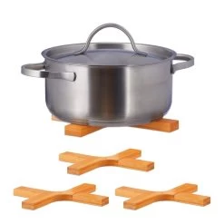 Lot De 4 Dessous De Plat Pliables Bambou