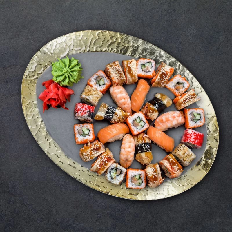 Plat De Service Ovale Avec Bord Doré 4 Plat De Service Ovale Avec Bord Doré – Image 4