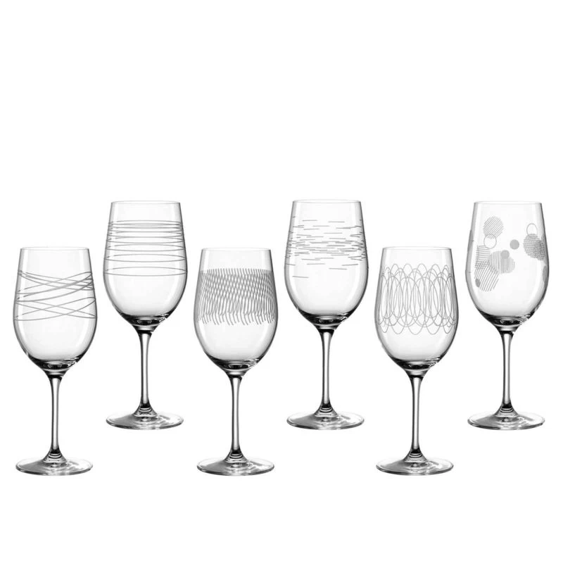Leonardo Lot De 6 Verres à Vin Gravés 430ml 1 Leonardo Lot De 6 Verres à Vin Gravés 430ml