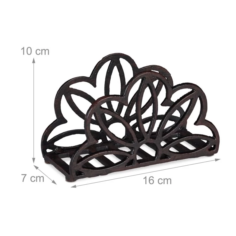 3x Porte-serviettes Fonte De Fer Fleurs 8 3x Porte-serviettes Fonte De Fer Fleurs – Image 8