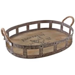 Plateaux Ovales "Farm Fresh" (Lot De 2) -Entrez dans ma vaisselle. c90c5769e003452c965bf37bf92cde24