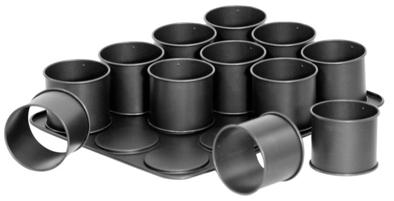 Plaque Pâtisserie 12 Mini Moules Ronds 1 Plaque Pâtisserie 12 Mini Moules Ronds