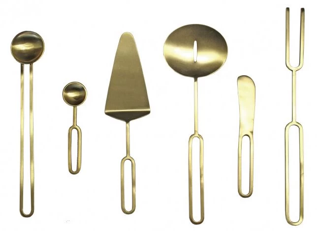 6 Couverts Acier Inoxydable Doré - 8108 1 6 Couverts Acier Inoxydable Doré - 8108