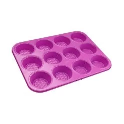 Moule à Muffins Fuchsia Pour 12 Gâteaux