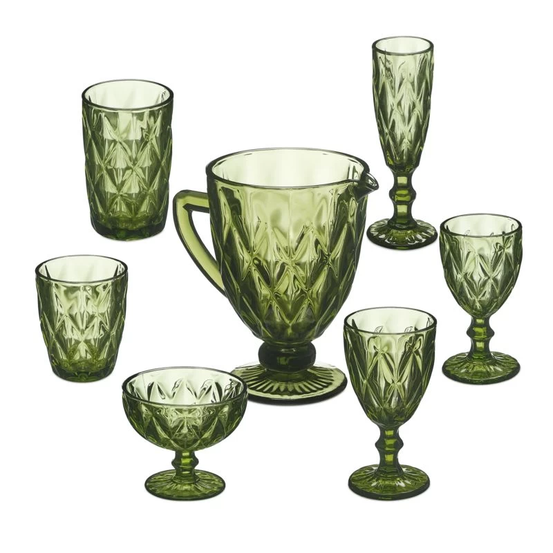 Lot De 7 Verres Verts 1 Lot De 7 Verres Verts
