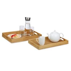 Plateau De Service Bambou Lot De 2 Bois