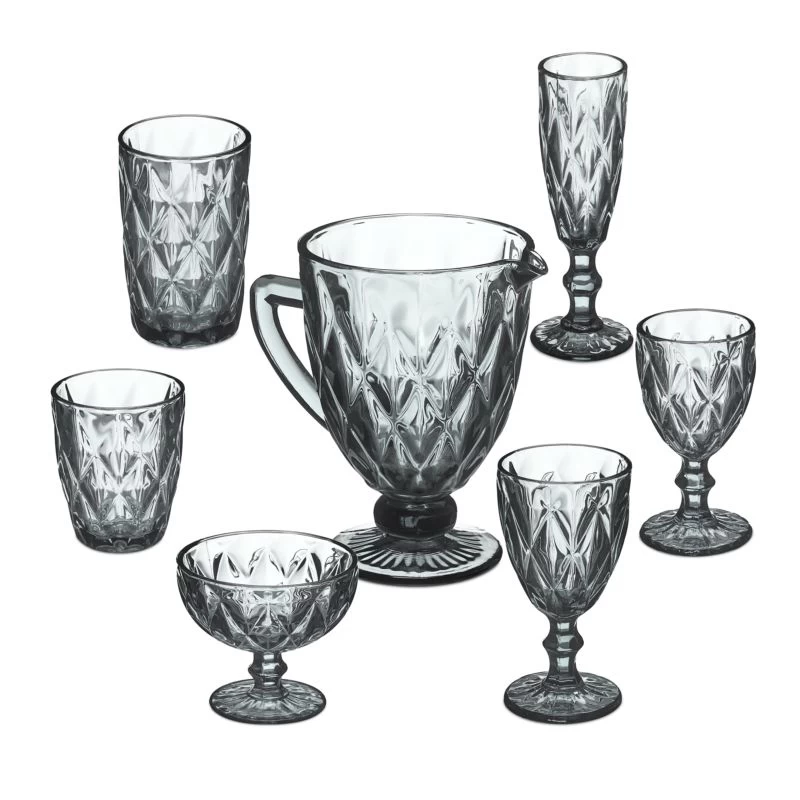 Lot De 7 Verres Gris 1 Lot De 7 Verres Gris