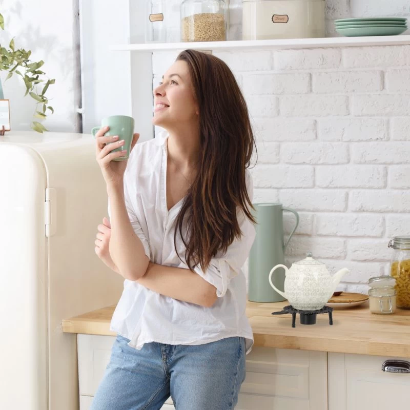 4x Chauffe-théières En Fonte De Fer 3 4x Chauffe-théières En Fonte De Fer – Image 3