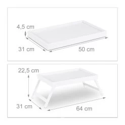 2x Tablettes De Lit Bambou Blanc Service -Entrez dans ma vaisselle. ea32702d38e94fd7920cf6c2865ed099