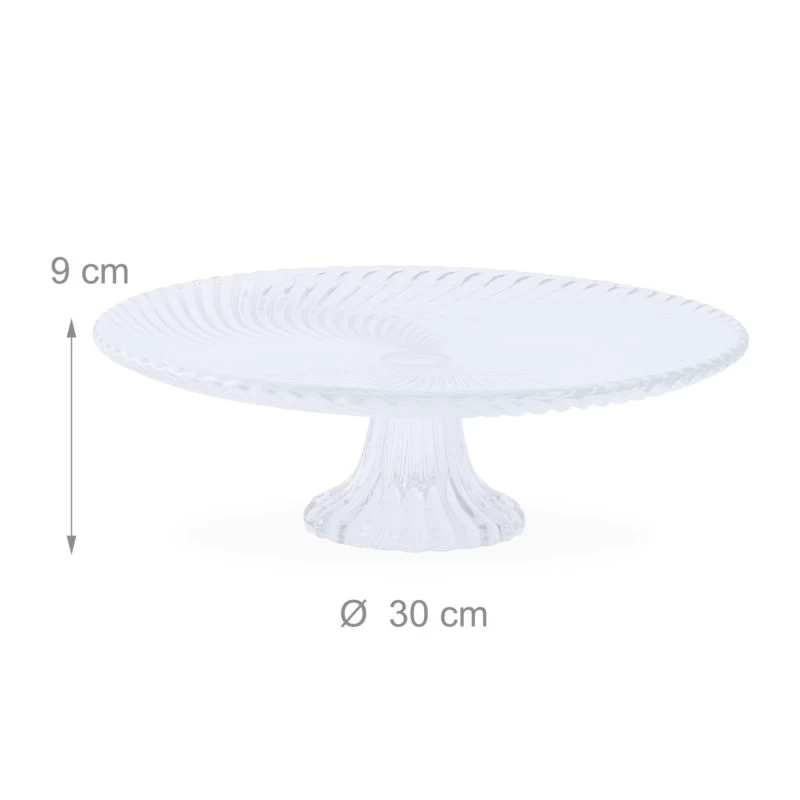 Plat à Gâteau En Verre Sur Pied 8 Plat à Gâteau En Verre Sur Pied – Image 8